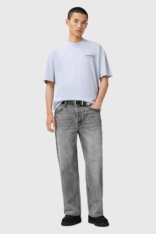 AllSaints t-shirt bawełniany AMORE M010PC niebieski