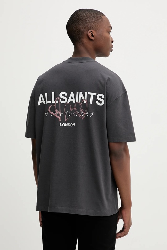 AllSaints tricou din bumbac AMORE relaxed gri M010PC