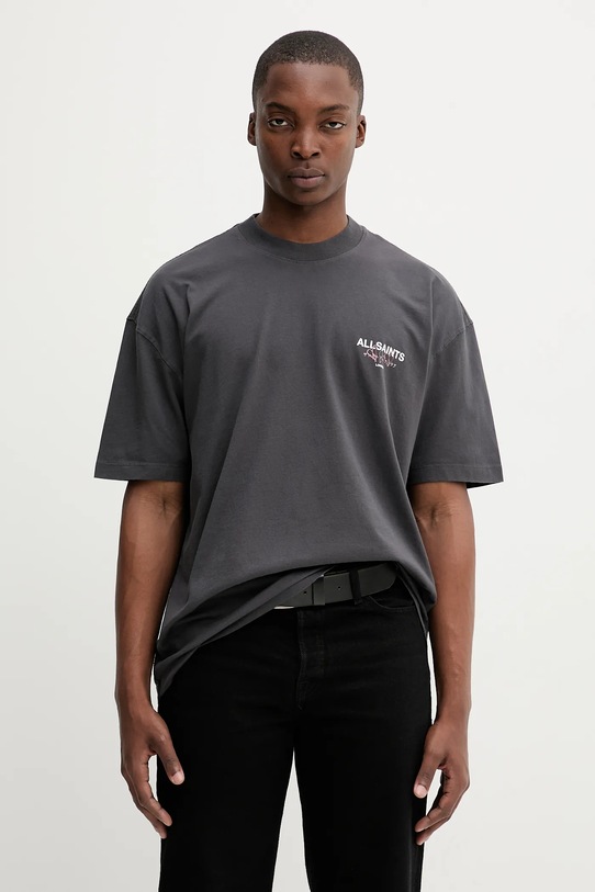 Îmbrăcăminte AllSaints tricou din bumbac AMORE M010PC gri