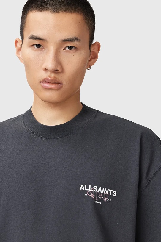 Odzież AllSaints t-shirt bawełniany AMORE M010PC szary