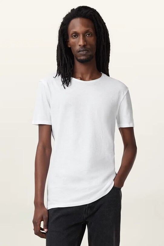 Βαμβακερό μπλουζάκι AllSaints FIGURE βαμβάκι λευκό M025JB