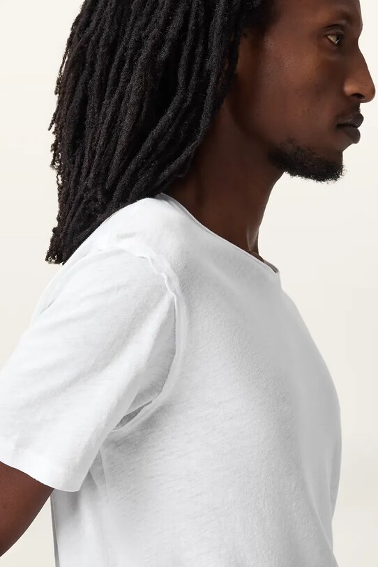 Îmbrăcăminte AllSaints tricou din bumbac FIGURE M025JB alb
