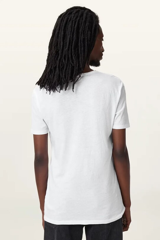Βαμβακερό μπλουζάκι AllSaints FIGURE λευκό M025JB