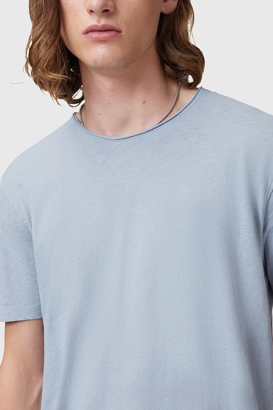 Бавовняна футболка AllSaints FIGURE M025JB блакитний SS25