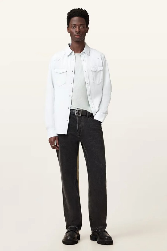 AllSaints t-shirt bawełniany FIGURE M025JB zielony
