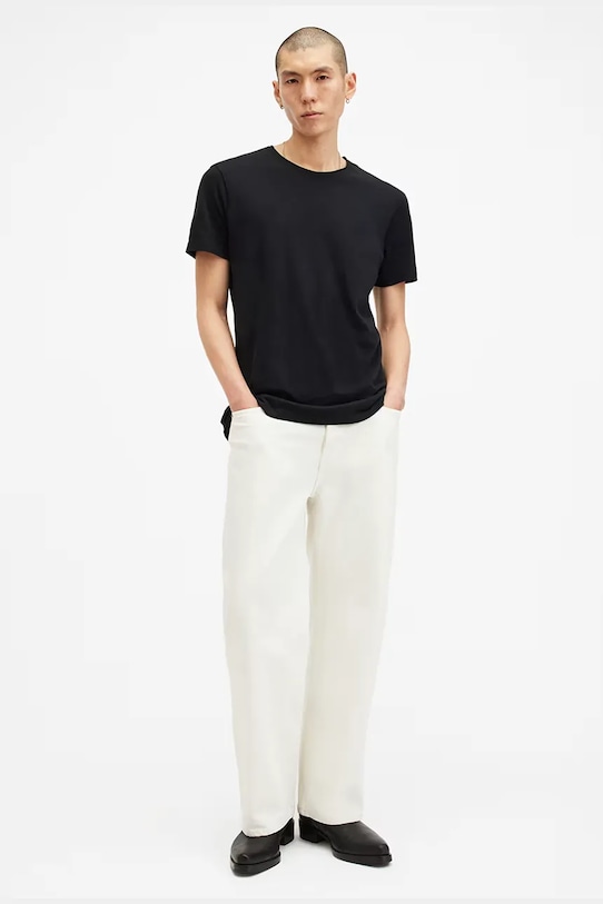 Bavlněné tričko AllSaints FIGURE M025JB černá