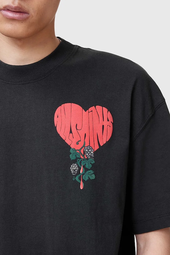 Pamučna majica AllSaints SOWN crna M027PC