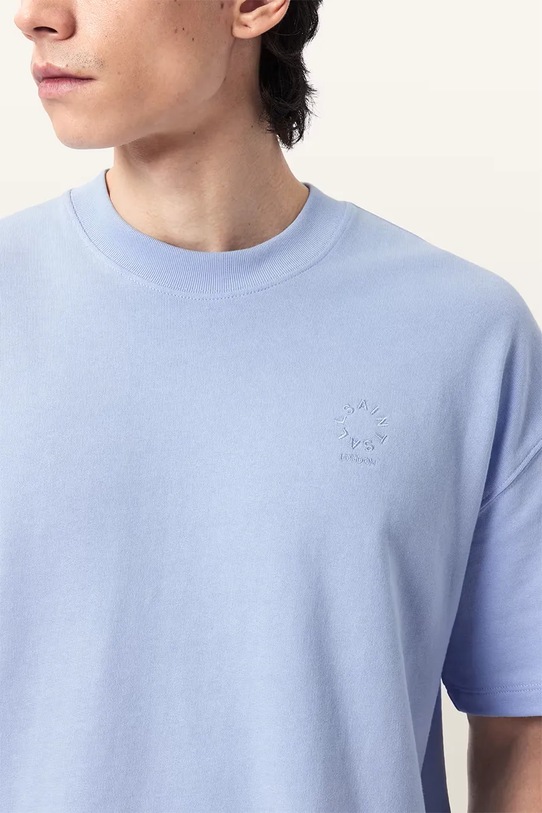 AllSaints t-shirt bawełniany HAVEN niebieski M029JC