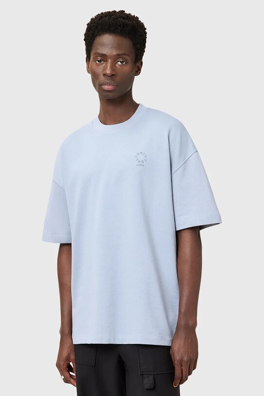 AllSaints t-shirt bawełniany HAVEN bawełna niebieski M029JC