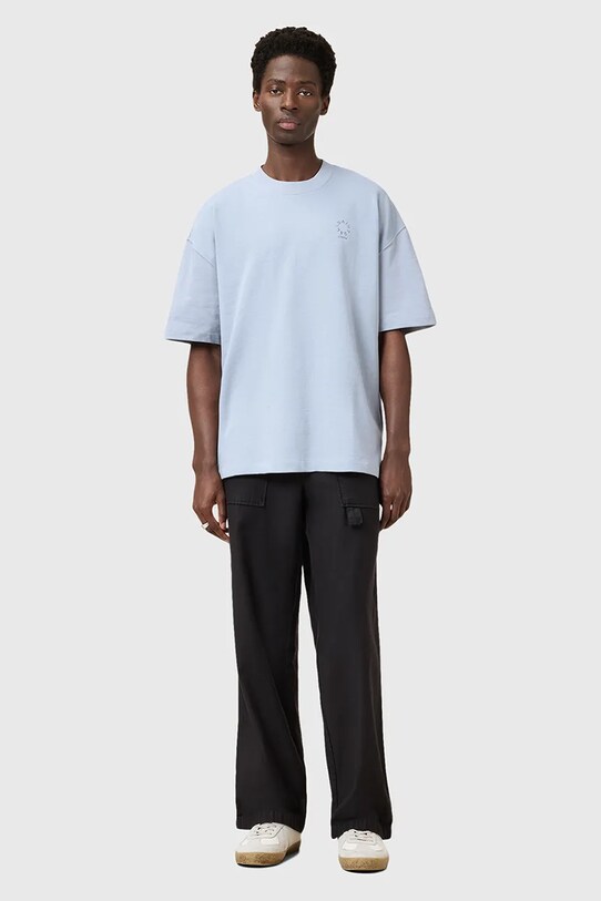 AllSaints t-shirt bawełniany HAVEN M029JC niebieski