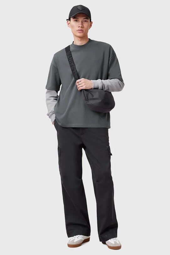AllSaints t-shirt in cotone HAVEN grigio M029JC