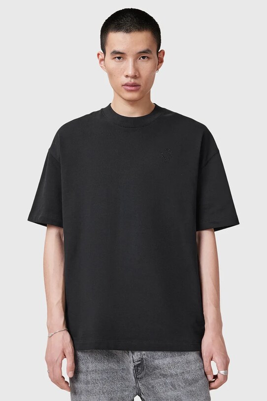 AllSaints t-shirt bawełniany HAVEN bawełna czarny M029JC