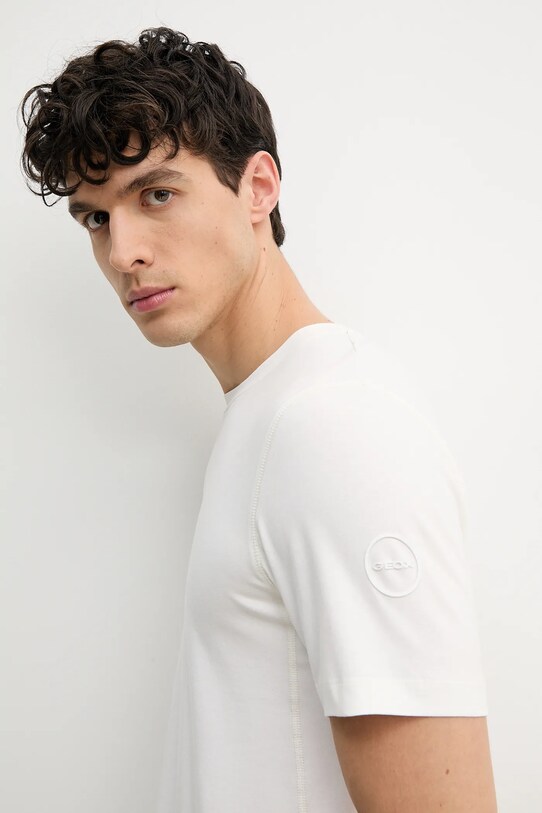 Geox t-shirt z elastanem biały M5510K.T3245