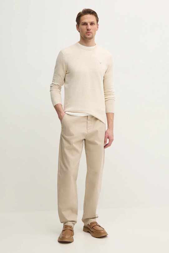 Hackett London tricou din bumbac HM500886 alb SS25