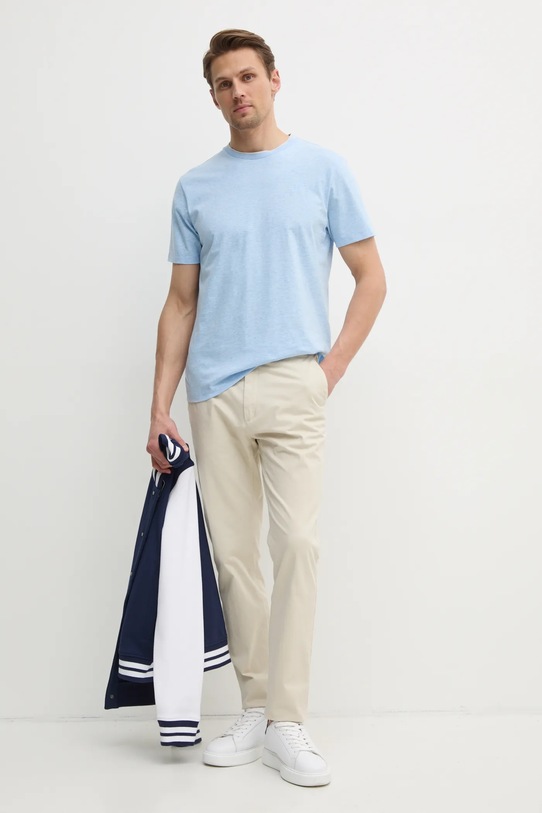 Hackett London t-shirt bawełniany HM500886 niebieski SS25