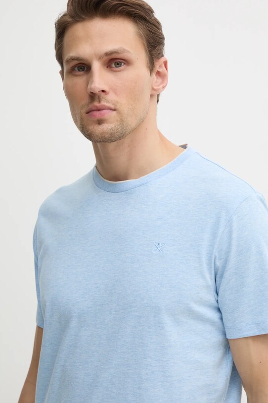 Бавовняна футболка Hackett London блакитний HM500886