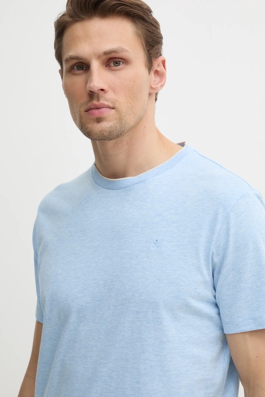 Hackett London t-shirt bawełniany niebieski HM500886