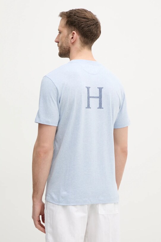 Odzież Hackett London t-shirt bawełniany HM500891 niebieski
