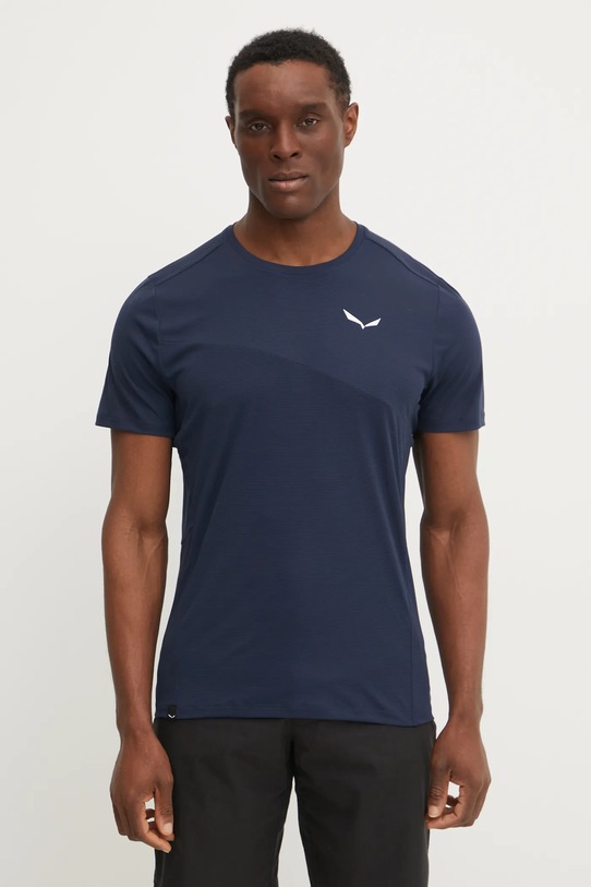 Sportovní triko Salewa Puez Sporty Dry hladký námořnická modř 00.0000028632