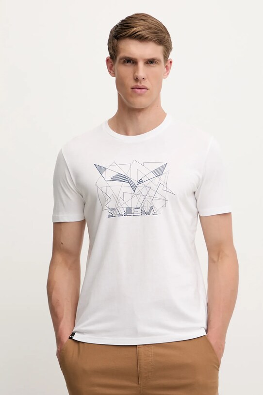 Salewa t-shirt sportowy Eagle wzorzyste biały 00.0000029100