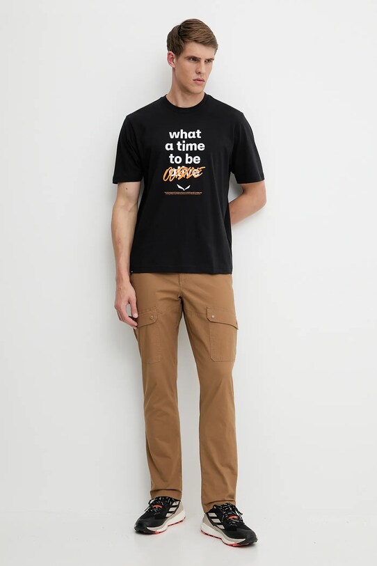 Salewa t-shirt Eagle Outside 00.0000029108 czarny SS25