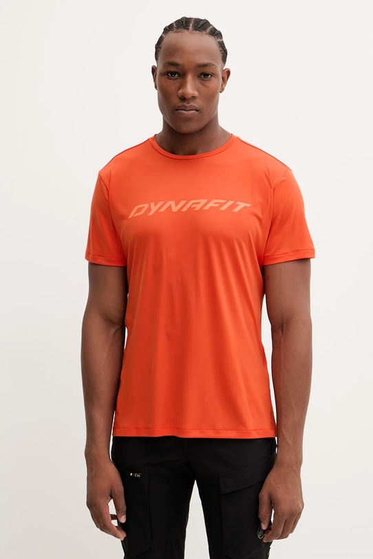 Dynafit t-shirt sportowy Traverse wzorzyste pomarańczowy 08.0000070670