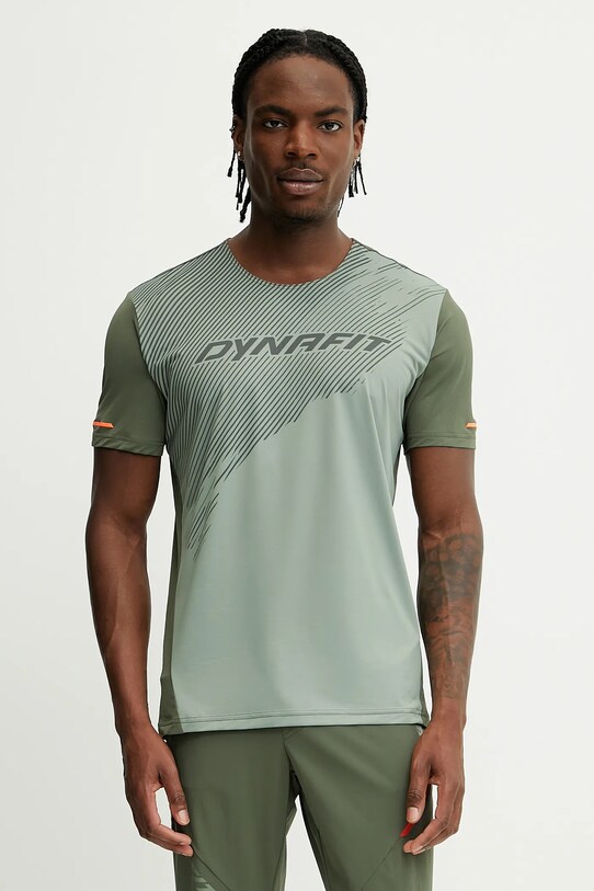 Dynafit tricou sport Alpine cu modele verde 08.0000071456