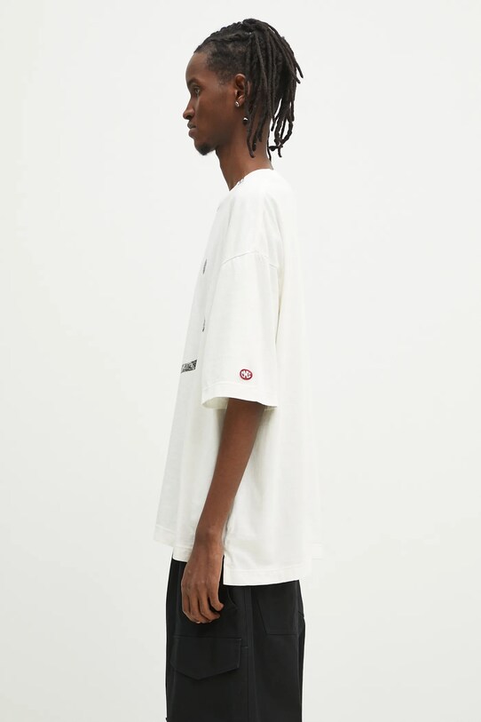Maison MIHARA YASUHIRO t-shirt in cotone Smily Face Printed Tee J14TS782 bianco SS25