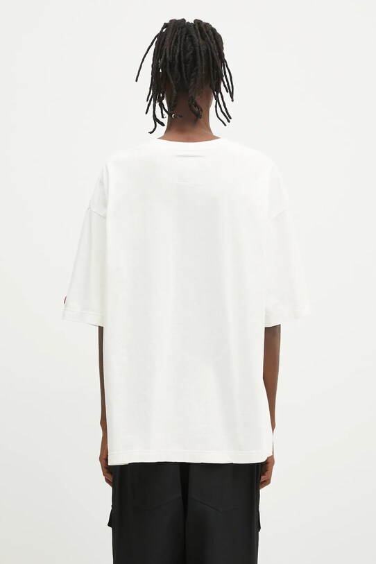 Abbigliamento Maison MIHARA YASUHIRO t-shirt in cotone Smily Face Printed Tee J14TS782 bianco