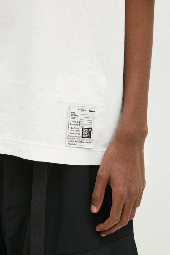 Maison MIHARA YASUHIRO t-shirt in cotone Smily Face Printed Tee bianco J14TS782