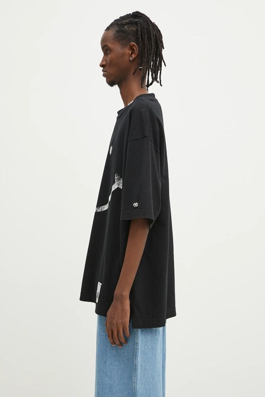 Maison MIHARA YASUHIRO t-shirt in cotone Smily Face Printed Tee J14TS782 nero SS25