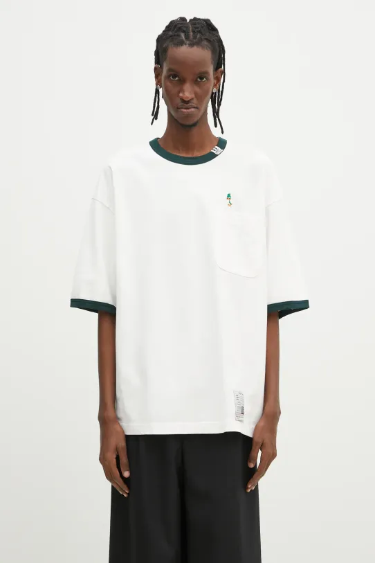 Одяг Бавовняна футболка Maison MIHARA YASUHIRO Leon Embroidery Tee J14TS771 білий