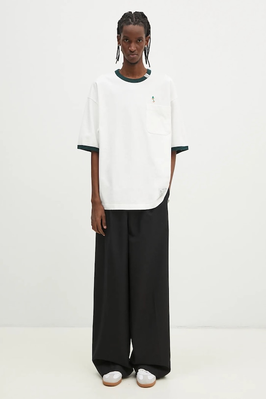 Βαμβακερό μπλουζάκι Maison MIHARA YASUHIRO Leon Embroidery Tee J14TS771 λευκό