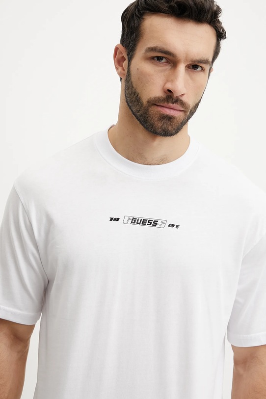 Bavlněné tričko Guess CHASTE bílá Z5GI08.I3Z14
