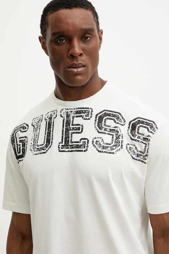 Pamučna majica Guess BUGLER bijela Z5GI15.I3Z14