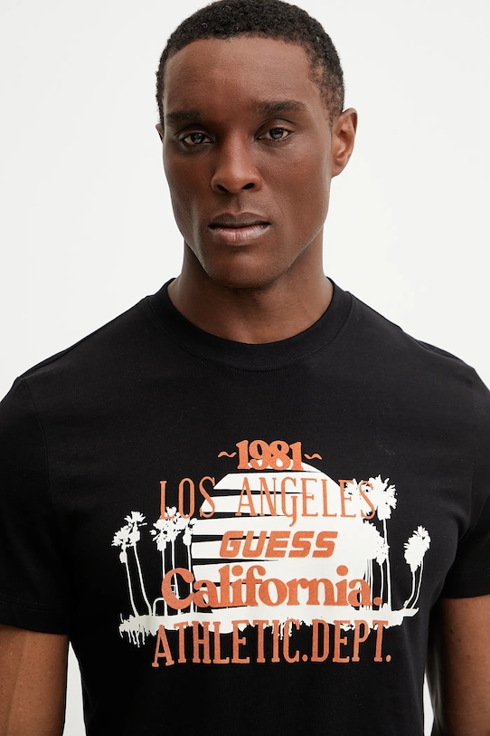 Guess t-shirt bawełniany CATMINT czarny Z5GI16.I3Z14