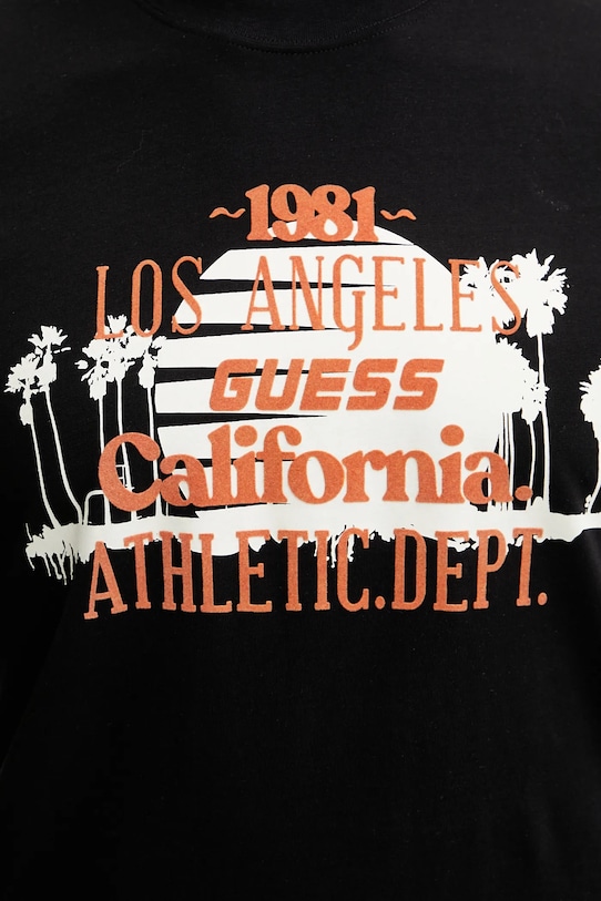 Guess t-shirt bawełniany CATMINT Z5GI16.I3Z14 czarny