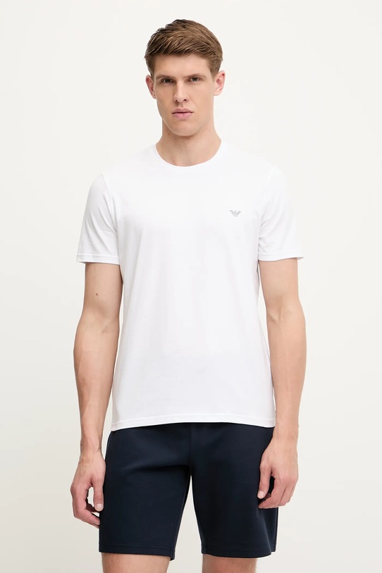 Emporio Armani Underwear tricou lounge 2-pack melanj gri EM000391.AF10776