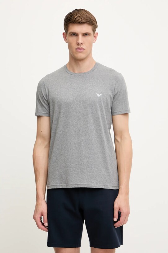 Emporio Armani Underwear tricou lounge 2-pack EM000391.AF10776 gri AW25