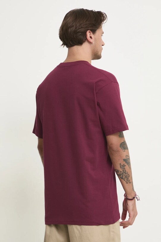Odzież Vans t-shirt bawełniany VN000GGGEAY1 bordowy
