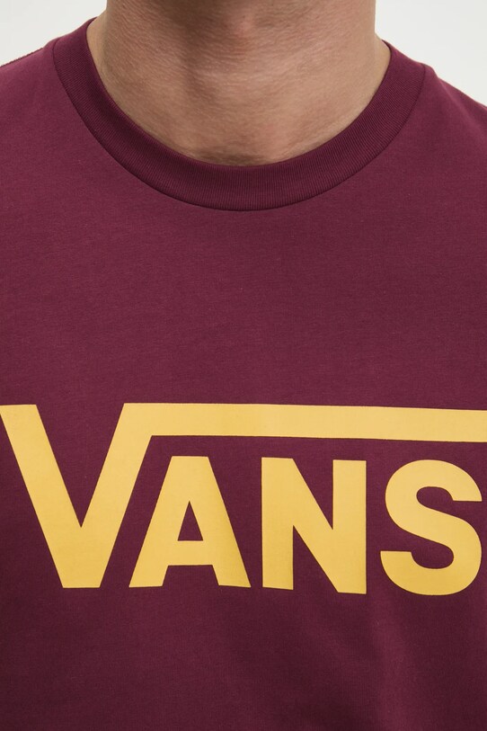 Pamučna majica Vans VN000GGGEAY1 bordo