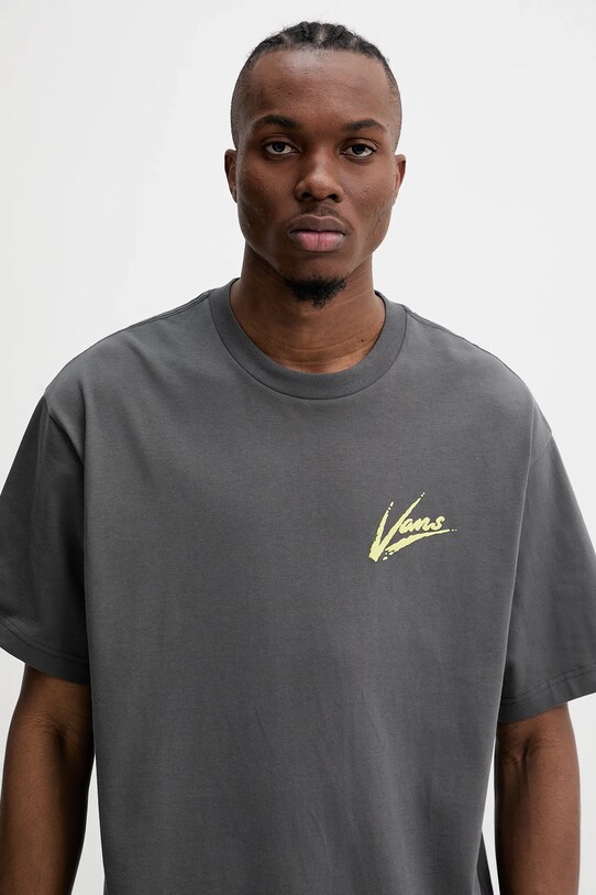 Pamučna majica Vans siva VN000K42EBA1