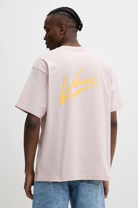 Vans tricou din bumbac print roz VN000K42O3N1