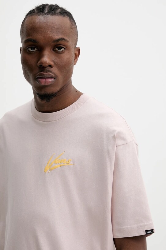 Vans tricou din bumbac roz VN000K42O3N1