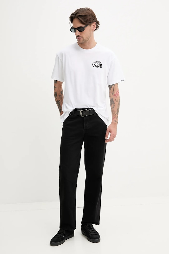 Vans t-shirt bawełniany VN000M3YWHT1 biały SS25
