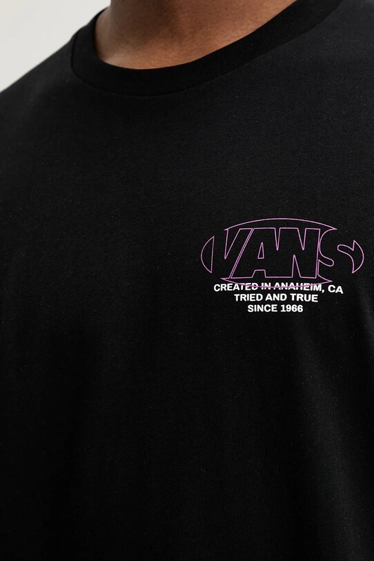Bavlnené tričko Vans VN000M4CBLK1 čierna