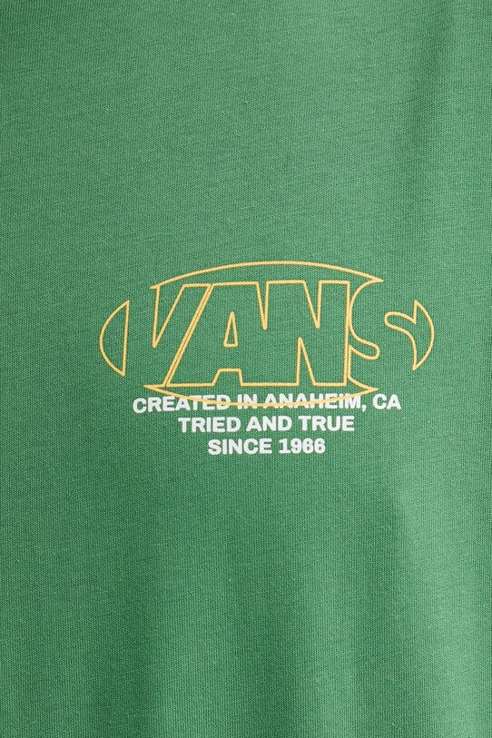 Bavlnené tričko Vans VN000M4CBR11 zelená