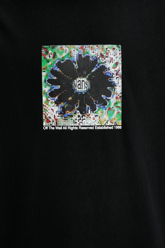 Vans tricou din bumbac negru VN000M5TBLK1