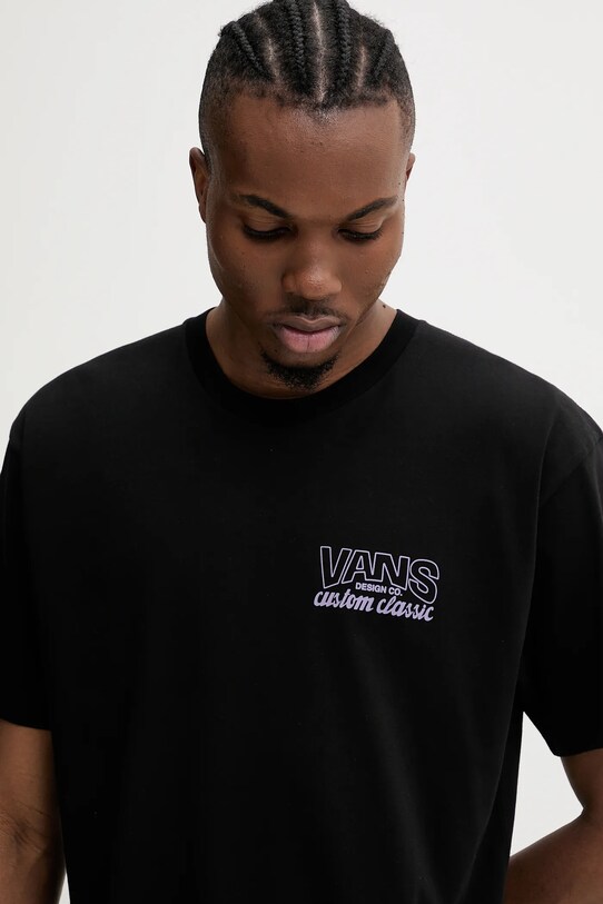 Bavlnené tričko Vans čierna VN000M60BLK1