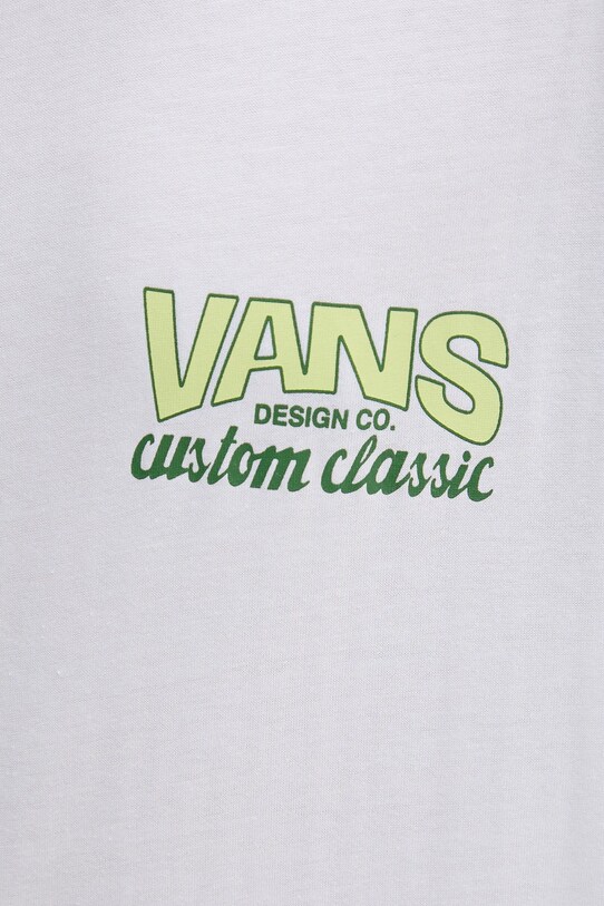 Βαμβακερό μπλουζάκι Vans VN000M60WHT1 λευκό